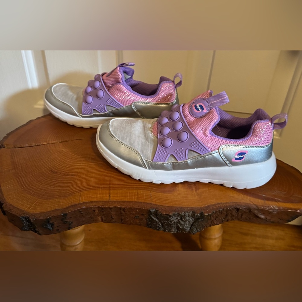 Skechers Kids' Purple and Silver Sneakers